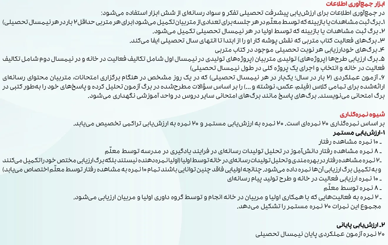 بارم بندی تفکر و سواد رسانه ای دهم ۱۴۰۲-۱۴۰۳[خرداد-شهریور-دی]