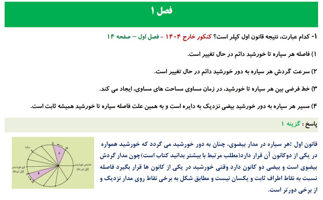 سوالات تست زمین شناسی کنکور 98-1404 (فصل به فصل)