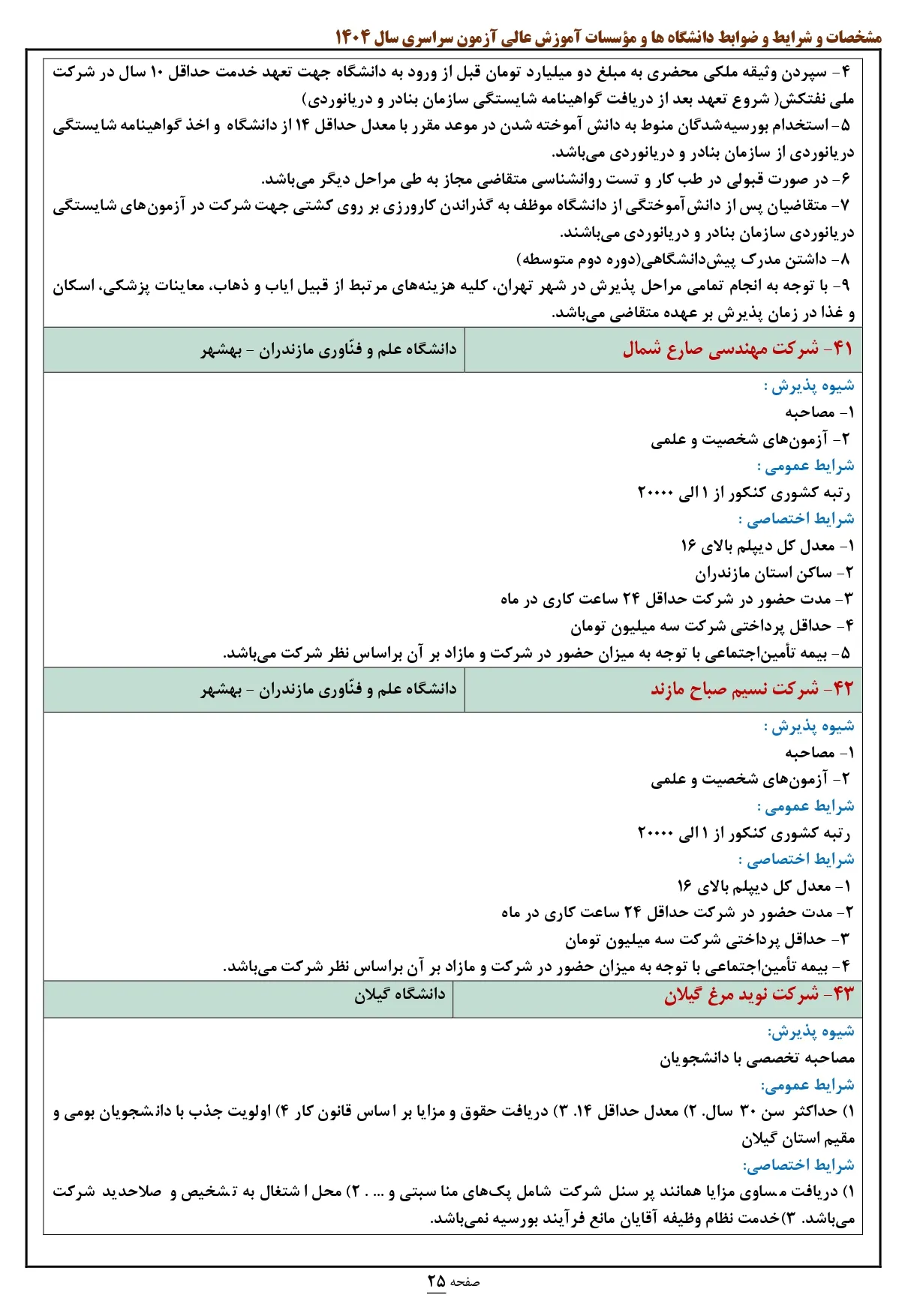 لیست رشته های بورسیه کنکور ۱۴۰۴ صنعت و دانش (با حقوق و شرایط استخدامی)