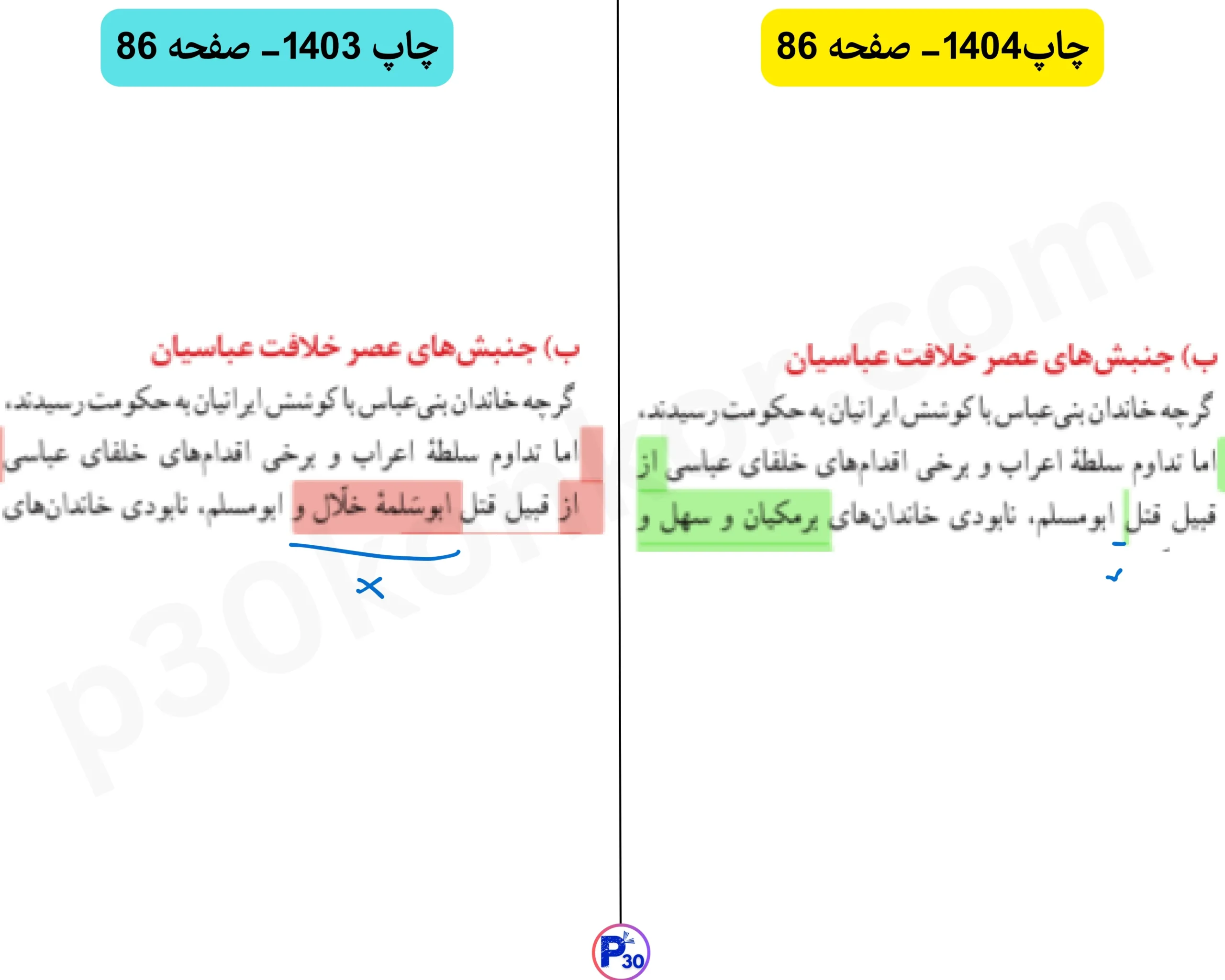تغییرات تاریخ یازدهم انسانی برای کنکور و نهایی ۱۴۰۵