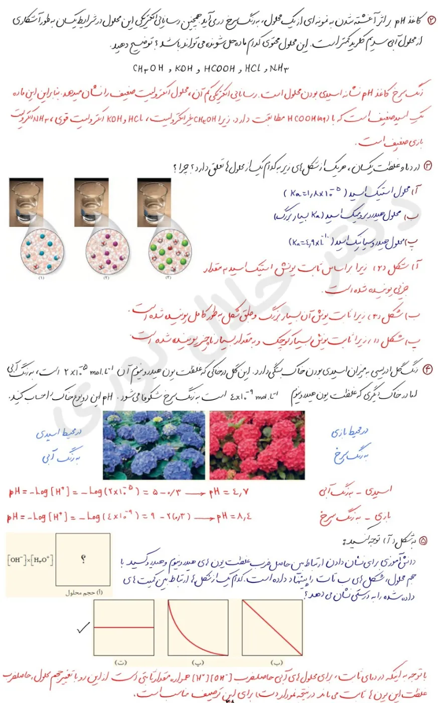 جواب تمرین های دوره ای فصل اول شیمی دوازدهم (صفحه ۳۳ و ۳۴ و ۳۵ و ۳۶)