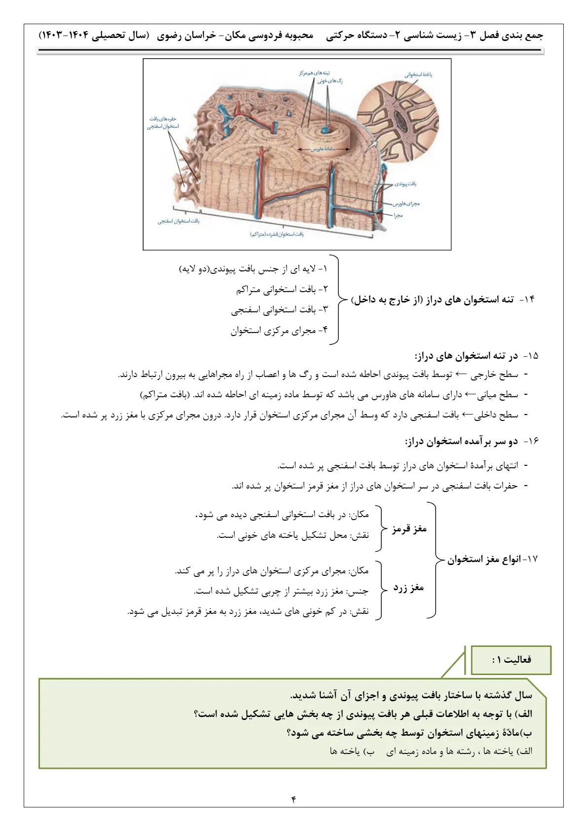 جزوه فصل سه زیست یازدهم