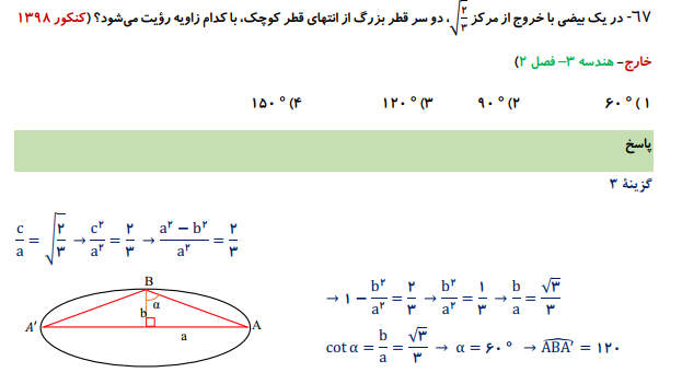 بانک سوالات کنکور تست حسابان، هندسه،گسسته و آمار ۹۸ تا ۱۴۰۴